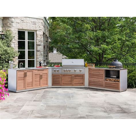 newage products outdoor kitchen stainless steel 4 piece cabinet set|newage outdoor kitchen cabinets.